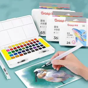 Solid Watercolor Paint Set, Mixed Colors, Portable Art Supplies, Watercolor Painting Supplies, Art Materials, Ideal for Beginners & Artists, Back-To-School Gift for Boys Girls