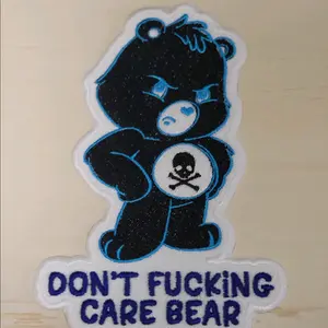 Gen X Don't F**king Care Bear Iron On Patch