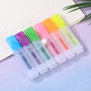 6-Pack Fluorescent Highlighter Pens, High-Quality Line Markers, Colorful Marker Set for Students, Learning Annotation Tools