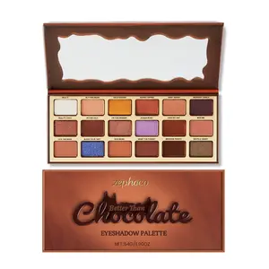 Zephoco Chocolate Style Eyeshadow Palette Earthy Highlight Cool Tone Lightweight Pigmented Suitable for Daily Commute