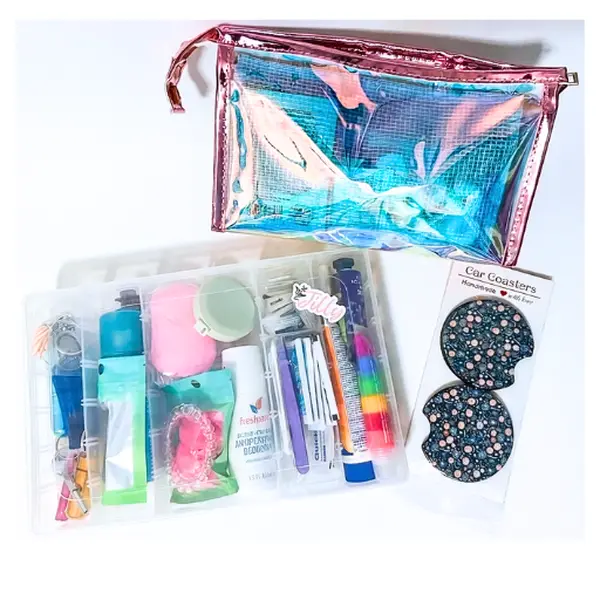 Jilly's 46-Piece Emergency Essentials Kit | Road Trip, Self-Care, Just in Case Bag