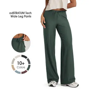 ODODOS Women's Wide Leg Pants - Ultra Soft odSTRATUM Tech Adjustable Mid-Rise Casual Pajama Lounge Pants summerwins