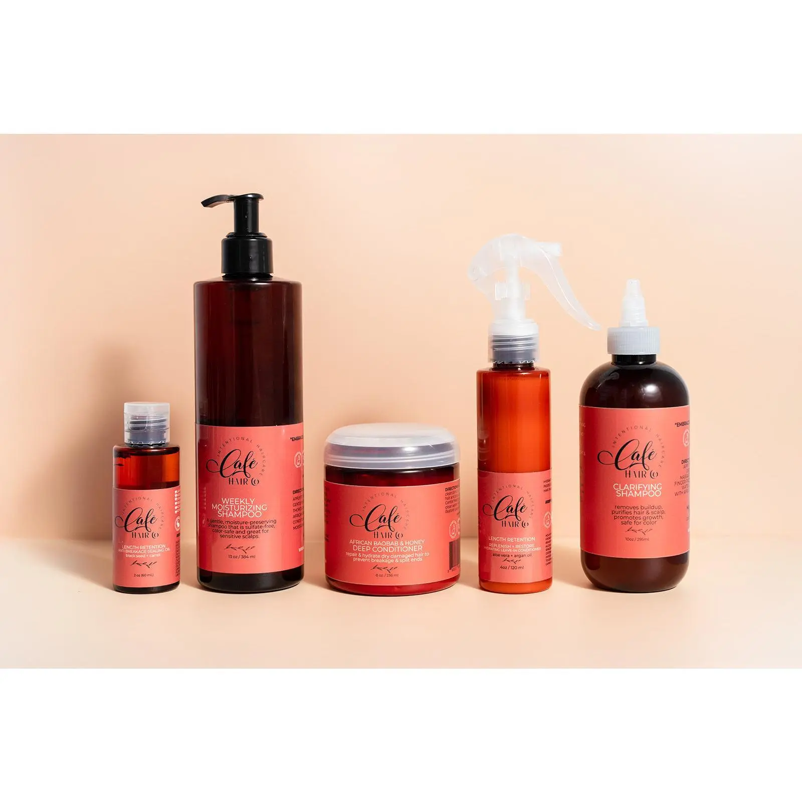 The Ceremony Complete Wash Day Bundle for Length Retention - 40 oz Clarifying Shampoo, Deep Conditioner with Panax Ginseng Extract, Alkyl Polyglucosides, Aloe Barbadensis Essential Oil