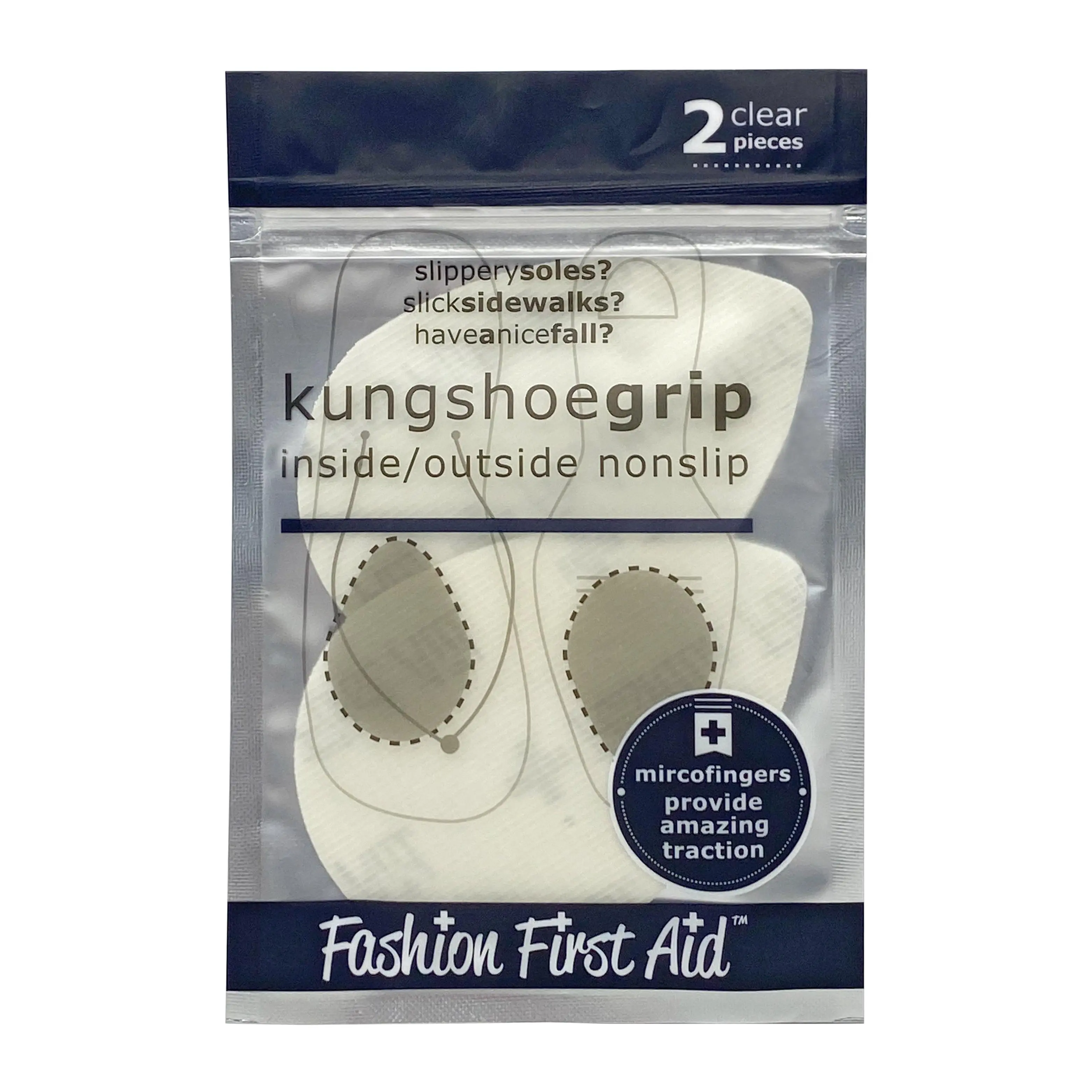 Kung Shoe Grip, Non Slip Sole Adhesive Traction for Slippery Shoes, Clear