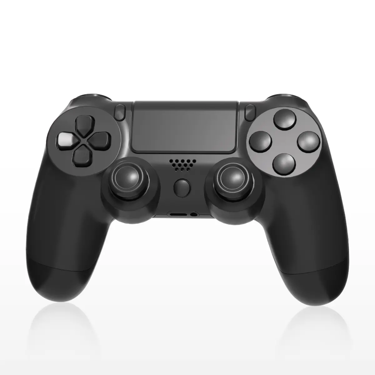Absolute Black Wireless Multiplatform Game Controller - Gamepad for PS4 Console, PC, Smartphone - Wireless Gaming, Interactive Features, 6-Axis Gyro, Double Vibration, Trackpad, Speaker, Analog Buttons - PC Gaming Accessory