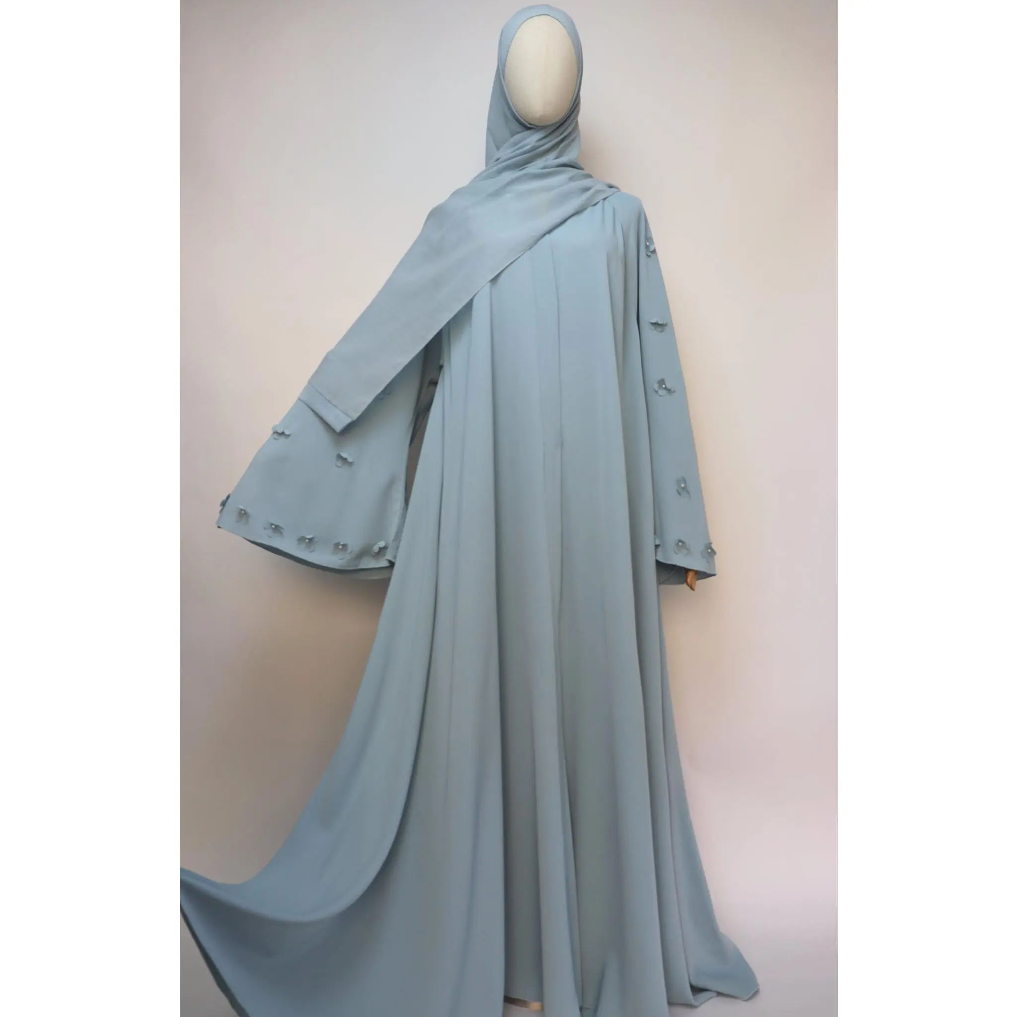 Open Flare Umbrella Daisy Abaya - Misty Blue