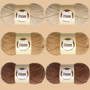 6pcs 100% Acrylic Yarn Ball Set, Multicolor Handmade DIY Knitting Materials, Knitting Supplies, Crochet Items, Spring Summer Clothes Hats Scarves Jackets Shawls Coats