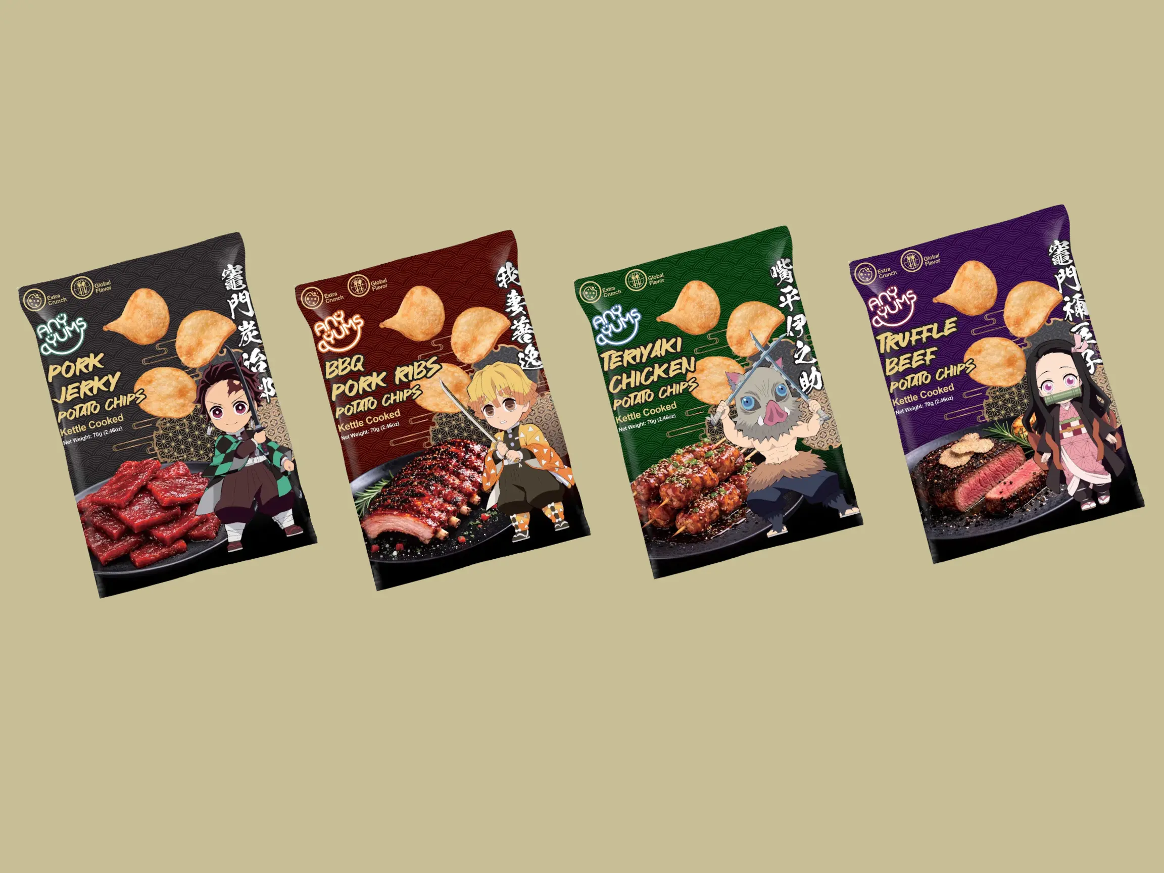 Demon Slayer Kettle Cooked Potato Chips