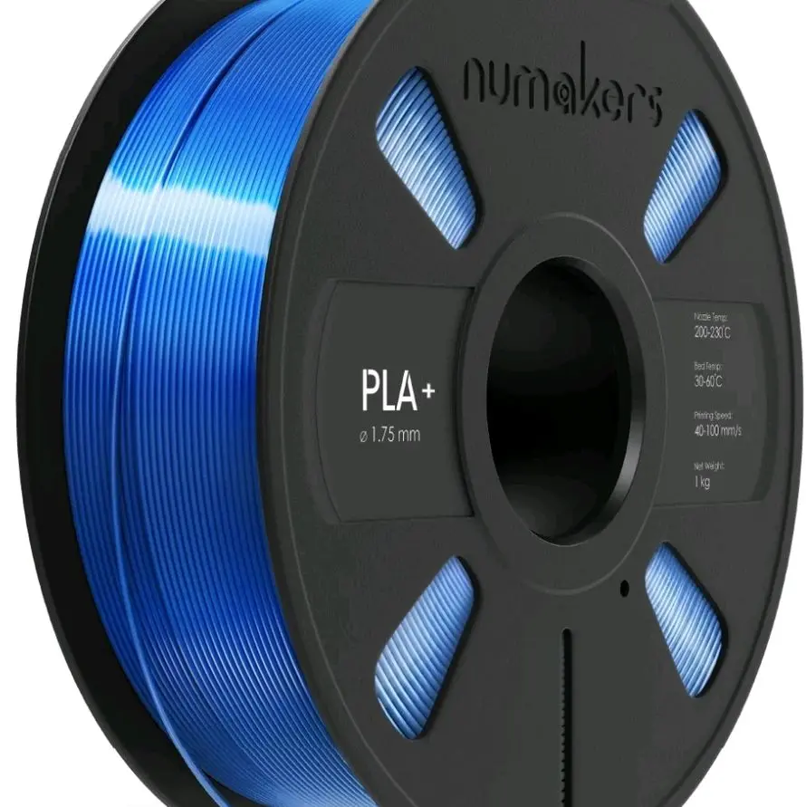 Numakers Silk Polylactic Acid (PLA) 3D Printer Filament - 1.75mm Diameter, 1kg Spool, Multiple Colors, Easy to Handle & Store, Durable, Precise Smooth Prints for Office Equipment Replacement Parts, Easy To Handle And Store