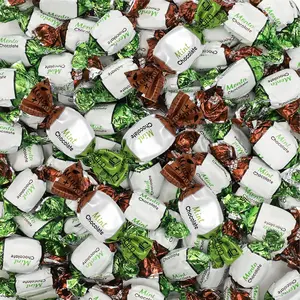 Arcor Chocolate Filled Mints Candy | 2 Pound Bag | Individually Wrapped Chocolate Mint Hard Candy | Old Fashioned Refreshing Treat with Creamy Filling | About 165 Pieces