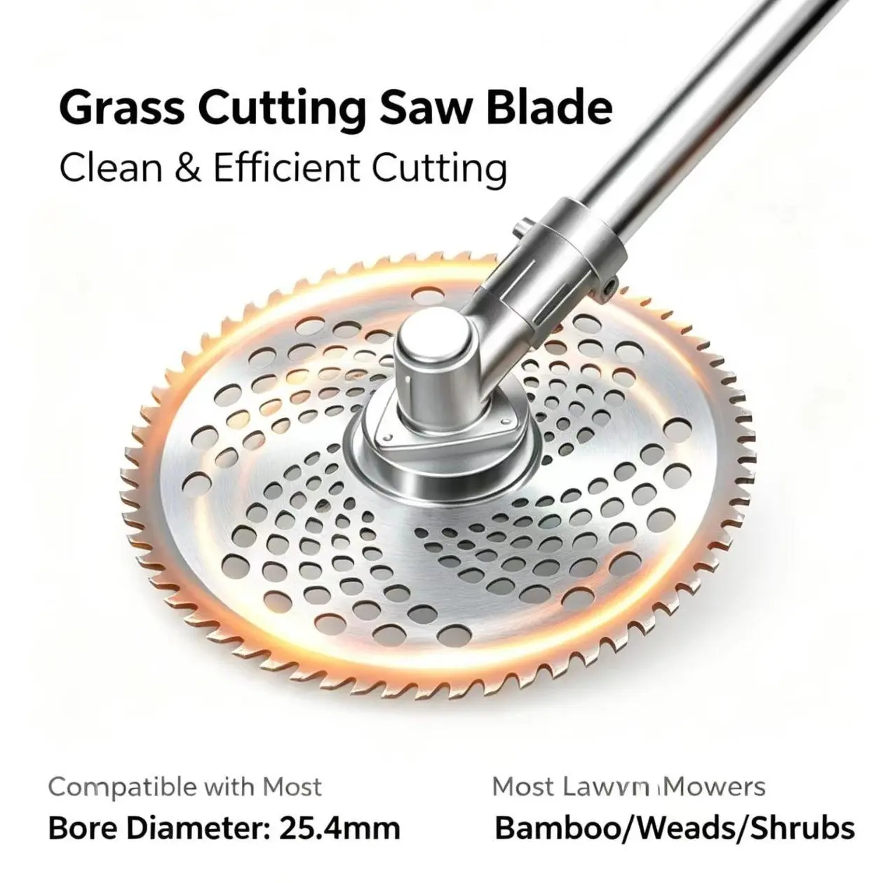 40-Tooth Power Weed Cutter Blades, 10-in Hardened Alloy Tip Blades with Trimmer Head Adapter, Lawn Mower Accessories, Efficient Cutting, Compatible with Most Bore Diameter:25.4mm, Universal for Brush Cutter, Trimmer, Weed Eater