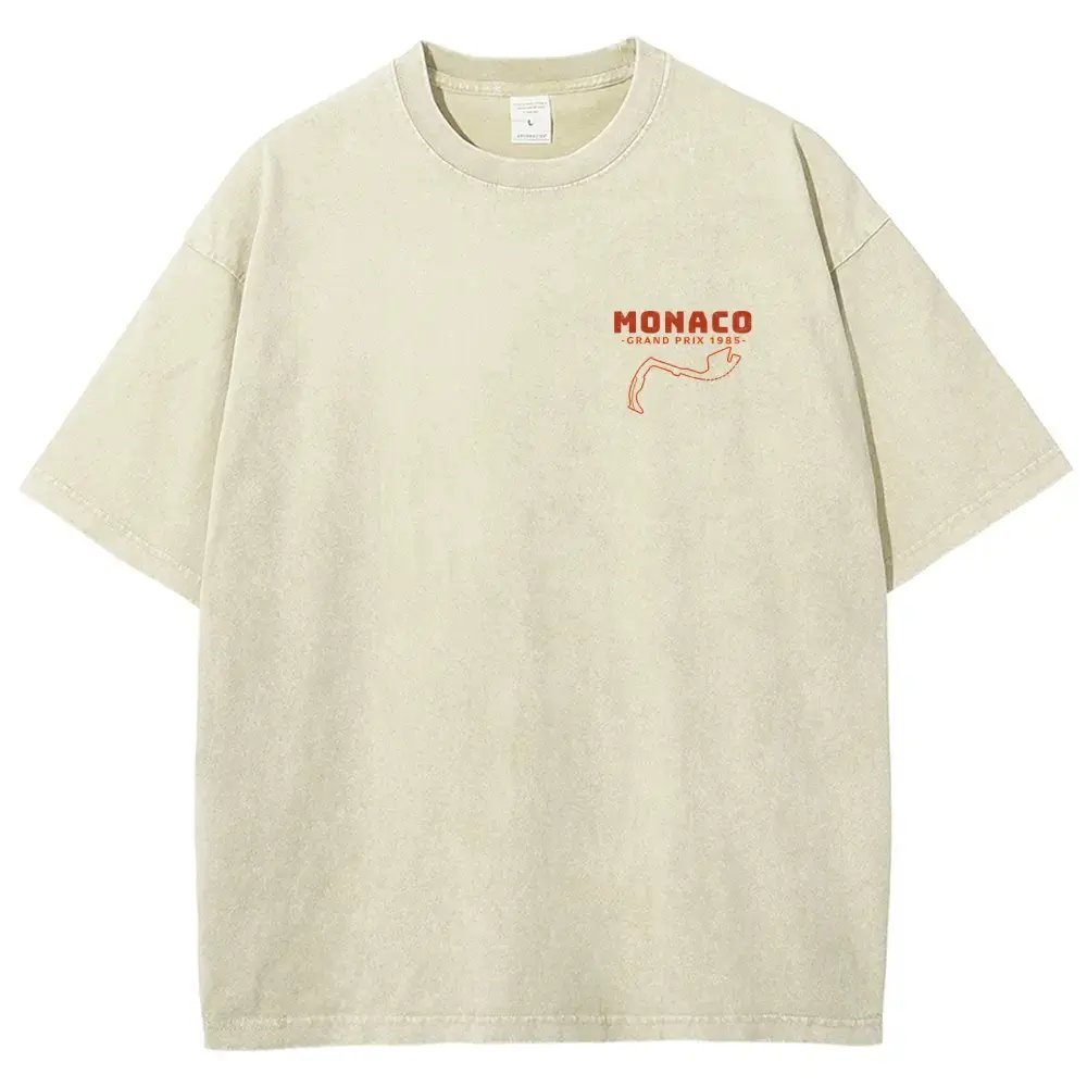 Monaco 1984 Classic Vintage Tee 90s Graphic Tees Men's t Shirts Graphic Tee t Shirts Funny Graphic Tee Good Graphic Tees Men's Graphic Tees Streetwear Outfits Men Vacation Outfits Oversized Tshirt Men