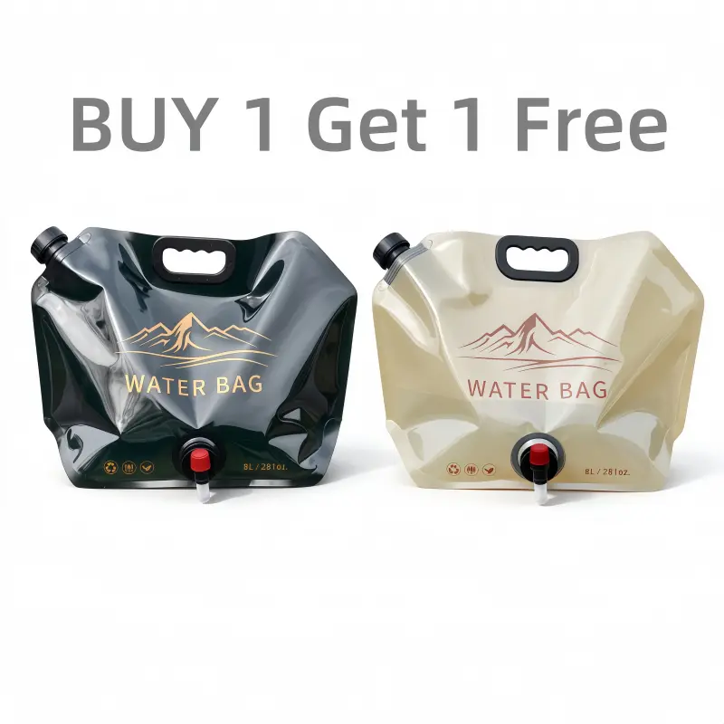 【Buy 1 Get 1 Free】 Camping Water Containers, 2 GallonFoldable Water Bottle with Spout, ReusableBPA-Free Plastic, Outdoor Hiking EmergencyWater Bag, Collapsible Water Container,Water Storage Bottle, Camping Accessories