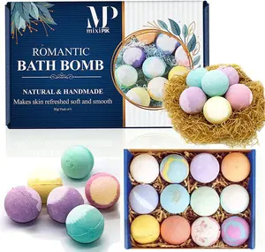 Bath Bombs Gift Set 12 Moisturizing Bubble Bath Bombs for Kids & Women with Essential Oils Natural Fragrances - Perfect for Soothing, Calming, Bubble & Spa Bath (3 Oz Each)