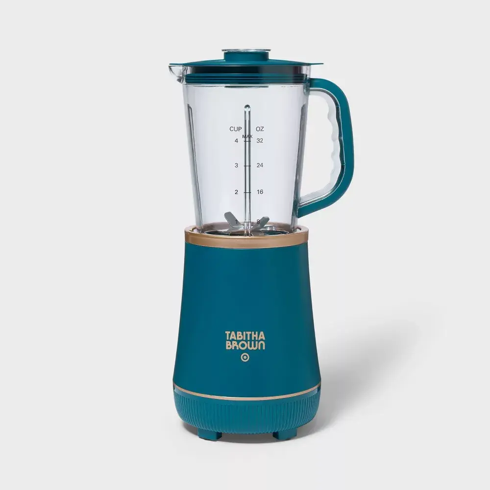 Personal Blender with Travel Cup - Tabitha Brown : Teal BPA-Free Stainless Steel Blades 800W Dishwasher-Safe