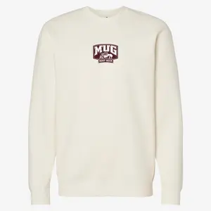 MUG® ROOT BEER: MINI LOGO CREWNECK SWEATSHIRT - CREAM