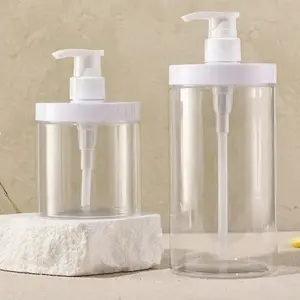 1pc 500-1000ML Wide Mouth Pressure Pump Bottle, Hospital Use, Large Cap Pump Head, Suitable for Shampoo, Shower Gel, Back-To-School Essential
