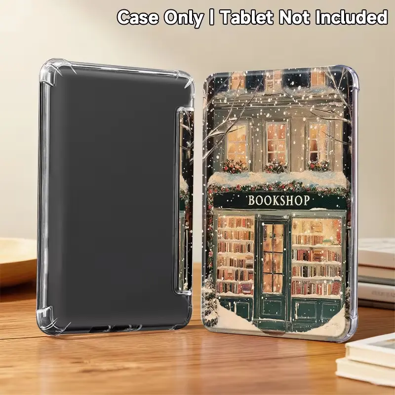 Handheld E-Book Reader Protective Case with Store Pattern - Reinforced Corners, Full Protection, Smart Flip-Cover - Compatible with Kindle Paperwhite 12/5 (2021), Kindle 11 (2022/2024) - Universal for Adults