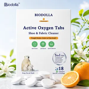 【Summervibes】Biodolla Active Oxygen Tablets—5-in-1 Fabric and Shoe Stain Remover | Easily removes stains and refreshes clothes and shoes | Citrus Scent (18-tablet pack)