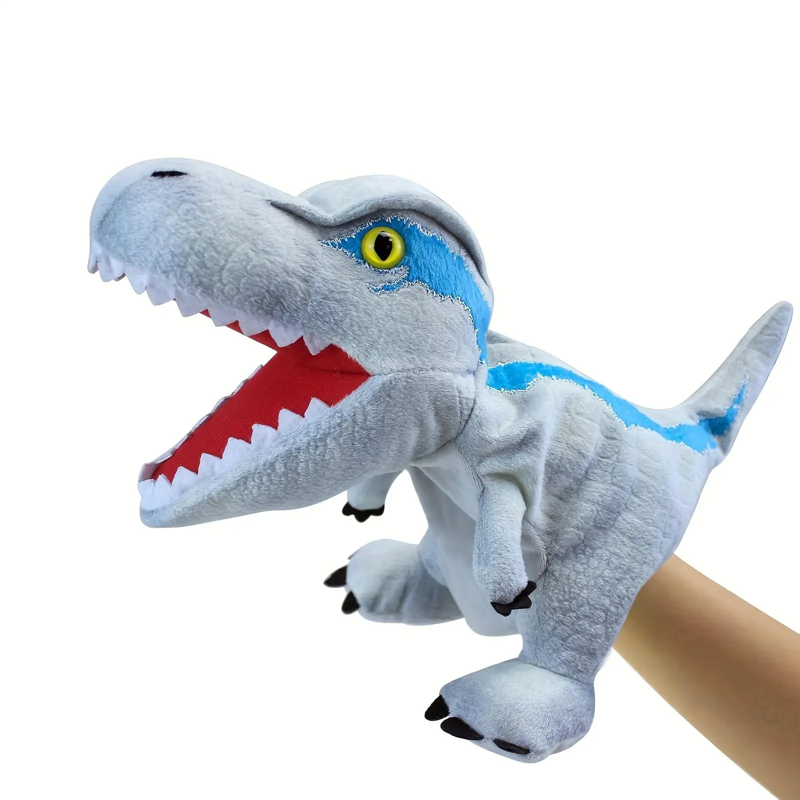 Soft Plush Dinosaur Hand Puppets Designed for Children, Featuring Realistic T-Rex, Triceratops, And Others, Perfect for Educational Play And Imaginative Fun for Toddlers And Preschoolers