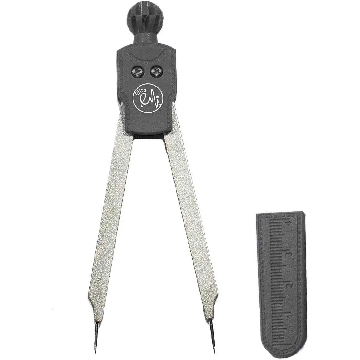 Premium Quality EKG-100 ECG Calipers - Chrome Tip, Protective Case, and Tip Cover for Home Use, Deluxe