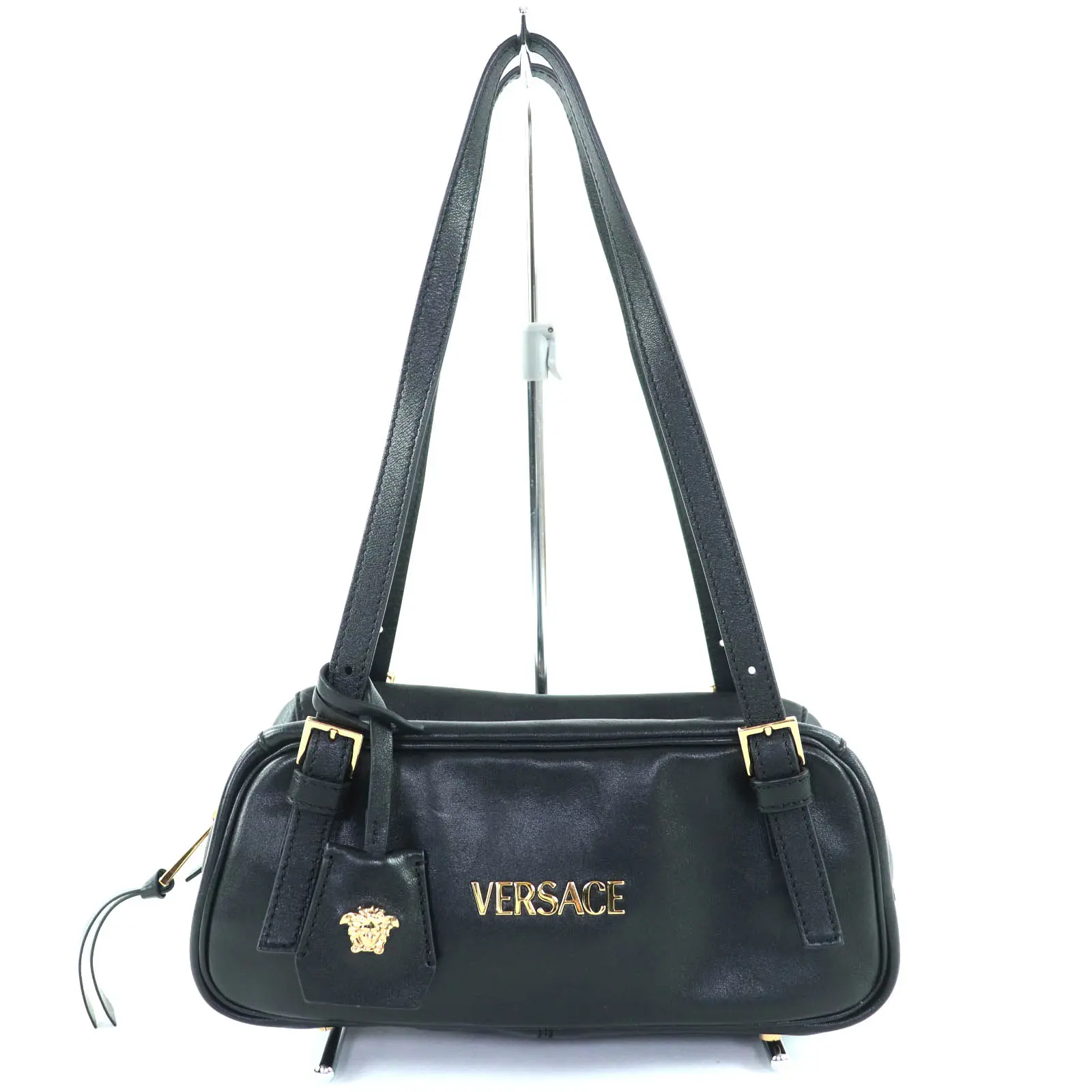 Pre-owned VERSACE Lambskin Shoulder Bags Nappa Leather Handbag