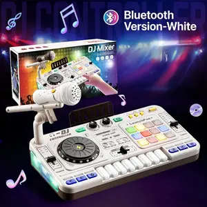 Multifunctional DJ Controller Toy, 1 Box Music Simulation Toy with Microphone & Piano Key, Educational Music Toy for Kids, Home Entertainment Toy for Kids
