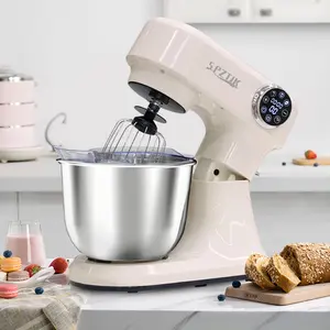 SPZTJK Stand Mixer 10+ Speeds with 5L Stainless Steel Bowl Electric Kitchen Appliance with Dough Hook Wire Whip & Beater Baking Accessories