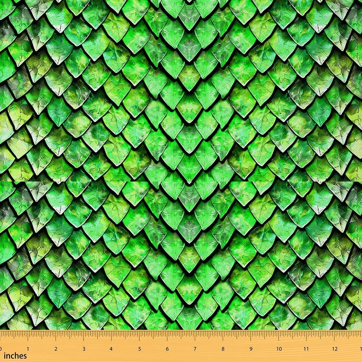 Feelyou Colored Synthetic Dragon Scale Pattern Upholstery Fabric by the Yd, Waterproof Wild Animal Skin Fabric for Wild Safari Theme Chair Projects, Colored Synthetic Fabric