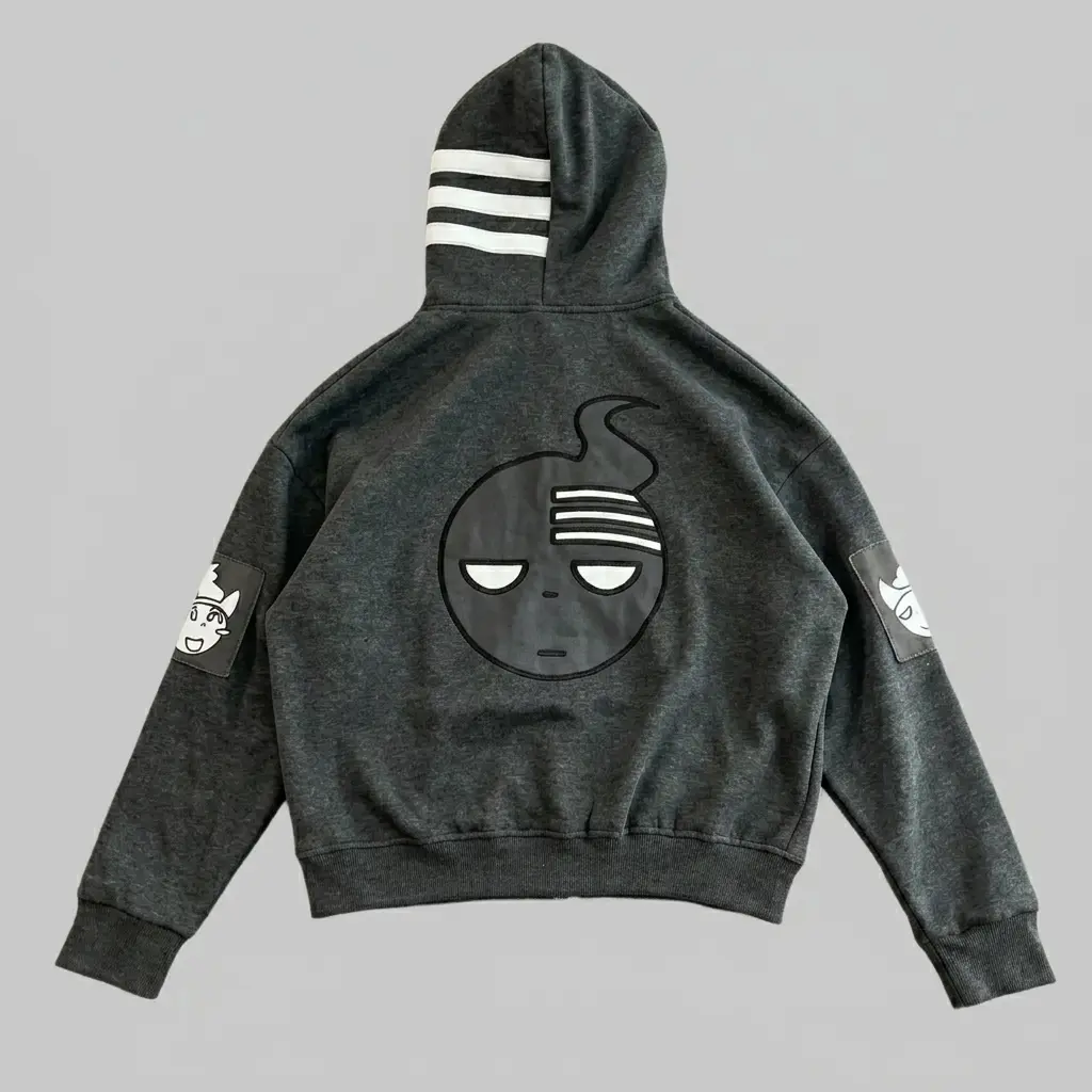 Death The Kid Zip Up Hoodie,Anime Soul Eater Hoodie Unisex Coat,Stylish Retro Streetwear Hoodie – Great Gift AnimeFans Grey Fits