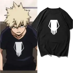 Summer My Hero Academia Bakugo Katsuki T-Shirt, Printed Fashion Tee for Men and Women, Loose Fit Casual Cotton T-Shirt, High-Quality Unisex Shirt, Gift for Him and Her Underwear Style