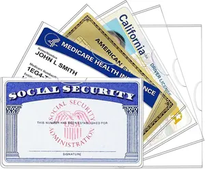 6 Pack Social Security Card Holder，Social Security Card Protector Sleeve，New Medicare Card Protector Sleeve/Credit Card Holder, SSN Card Protector/Credit Card Cover