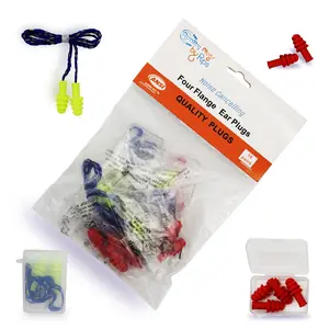 10 Pairs of Ear Plugs Silicone Reusable with 2 Plastic Cases 30dB Noise Cancelling Sound Blocking Soft with Strings for Adults Kids Sleeping Swimming Shooting Hunting Work Safety Loud Noise