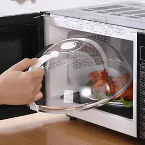 1pc Microwave Splatter Cover for Food, Transparent Microwave Pot Lid, Bowl Plate Service Cover, Essential Kitchen Item, Kitchen Gadget, Easy to Use
