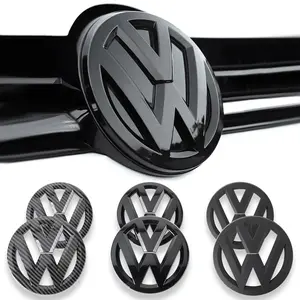 1/2PCS Car Front Grille Logo Emblem Decor Rear Trunk Lid Badge Sticker Car Decals Modification For Volkswagen VW GOLF 7 Sportvan 2019 2020 Car Stickers