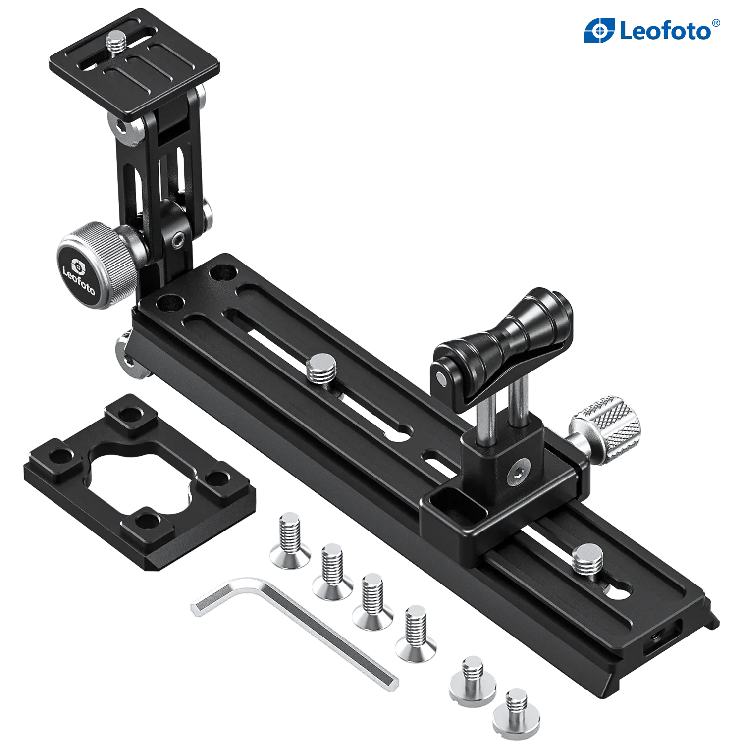 Leofoto VR-220Kit Updated 220mm Dual Pivot Long Lens Support for Manfrotto/ Sachtler Tripod Head