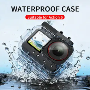 for DJI Osmo Action6 Waterproof Case, PC Material, Ideal for Water Sports, Swimming and Beach party, Lightweight Compact Design | Easy to Carry | Underwater Photography Gear | Underwater Photography Snorkeling Vlogging Accessory
