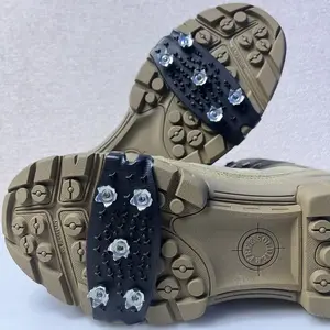 Outdoor Sports Shoe Cleats - Anti-Skid Traction Grips with Spikes for Walking, Hiking, Mountaineering on Ice and Snow