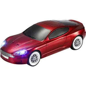 WS-593 Grand Touring   Replica  Speaker, LED Party Light, Portable  Audio, TWS Pairing, FM Radio, TF Playback, Hands-Free Calling, Wonderful Choice for  (Red)