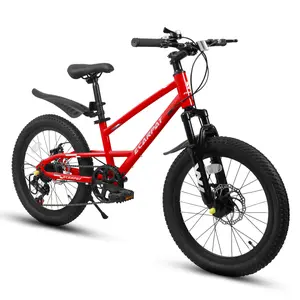 20" Kids MTB Ages 6-12 |   7-Speed Thumb Shifter, Front Suspension, 68 kg Load, 20*2.125 Tires & Disc Brake, 85% Pre-Assembled