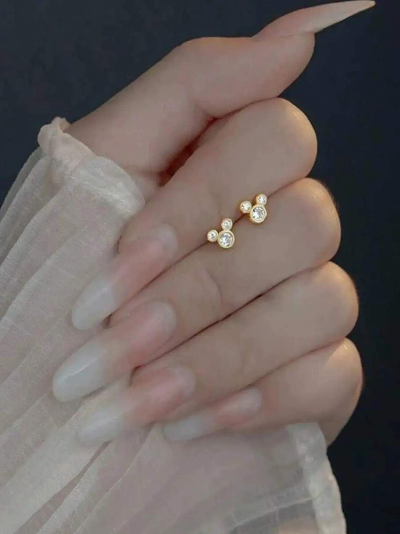Cute Mini Mouse Dainty Earrings with Zirconia Embellishment, Cute accessory, Elegant Design for Girls, Perfect for Daily Wear, Parties, Dates, and Gifts