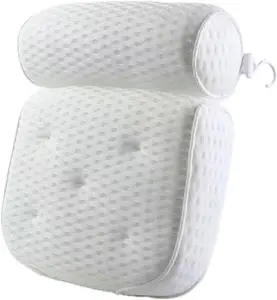 Luxury Bath Pillows for Tub，Bath Pillow Bathtub Pillows for Head and Neck Support Bath Cushion Made from Soft Spacer Mesh Material with Suction Cups