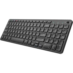 HB305-2 Universal Multi-Device  Keyboard Ultra Compact   Keyboard with Media Hotkeys for Windows iOS iPad OS Android Computer Desktop Laptop Surface Tablet Smartphone