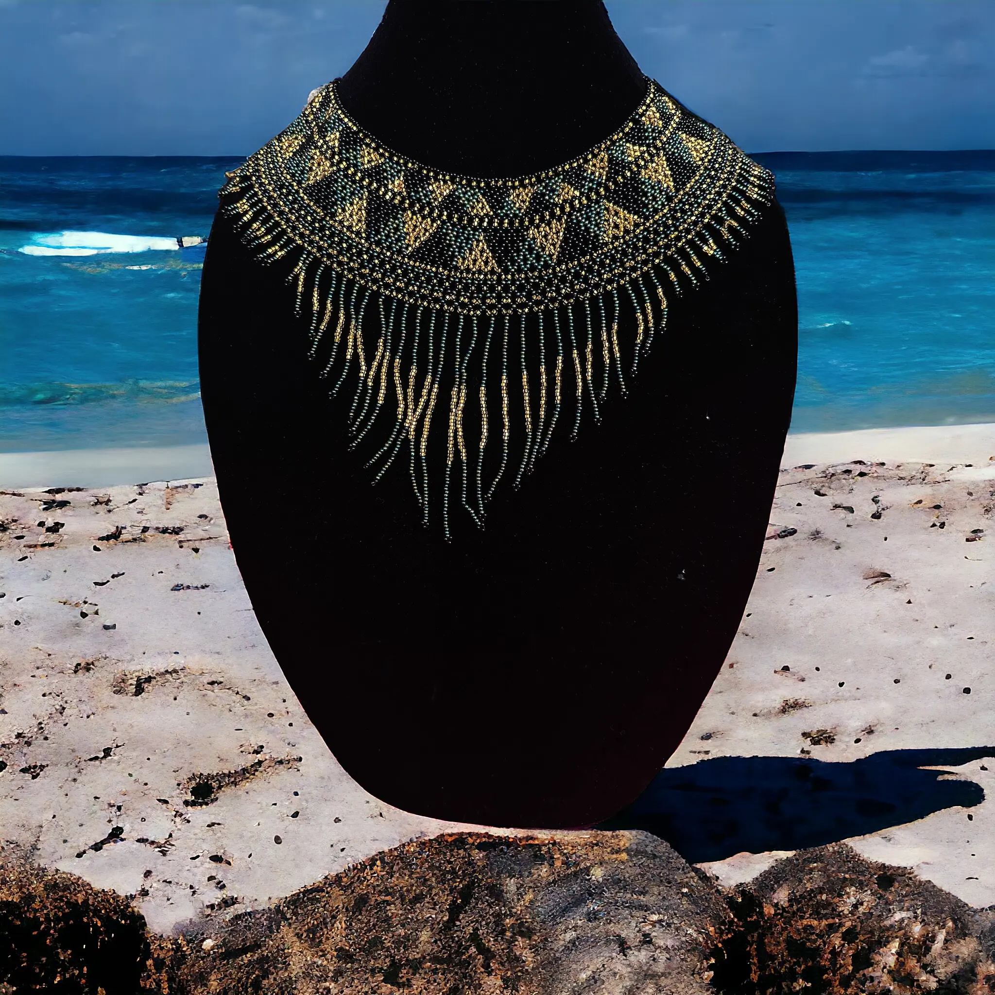 Handmade Mayan Jewelry Mayan Sunrise Necklace