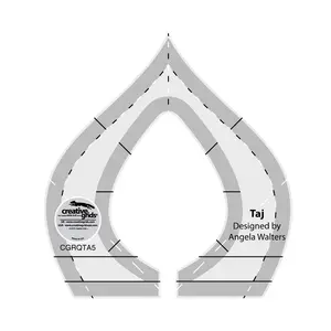 Machine Quilting Tool – Taj – CGRQTA5 –, Non-Slip Grip Acrylic Quilting & Sewing Template Ruler for Free-Patchwork on Domestic Sewing & Longarm Machines