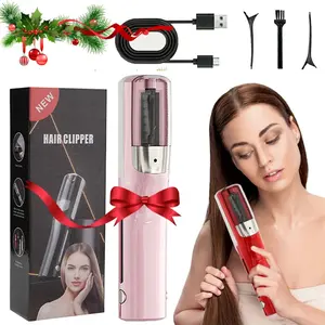 One-Button Automatic Trimmer Wireless Hair Clipper, Compact Portable Design for Frizz Dry Hair, Home Salon Styling Tool Compatible with All Hair Types