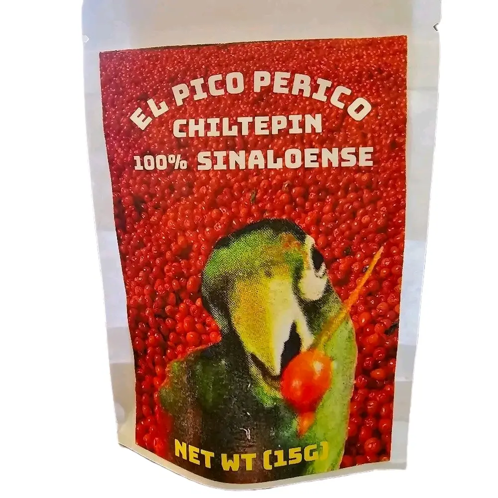 El Pico Perico Chile Chiltepin de la Sierra de Badiraguato Sinaloa - Dried Organic Chiltepin Peppers - 2 lbs bag - Bold Spicy Flavor with Unique Heat & Smoky Notes - Quesos y Chilorio Sinaloa - 100% Sinaloense - Scoville Rating 50,000-100,000