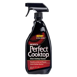 HOPE'S Perfect Cooktop Cleaner, Glass Ceramic Stovetop Cleaner, No Hazy Residue, Leaves Electric Stove Top Ranges Spotless, Clean Grease and Oil with Ease, Fragrance Free, 23 Fl Oz