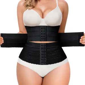 Segmented Waist Trainer for Women Waist Cincher Shapewear Tummy Control Body Shaper Minimalist Plain Design Compression Fajas Basic Womenswear basic shapewear shaper  belt tummy  wrap  waist  trainer extreme Adjustable Body Shaper