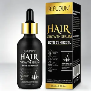 Sefudun Minoxidil Hair Growth Essence 60ML, Biotin Hair Oil, Hair Growth Stimulator, Unisex, Nourishes Scalp, Improves Thinness, Strengthens Root, Care Liquid